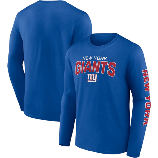 New York Giants Blue Go the Distance Long Sleeve T-Shirt